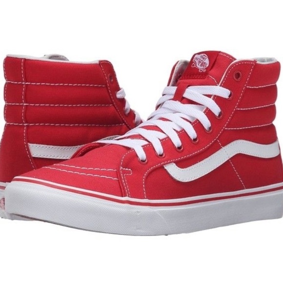 vans old skool high cut red